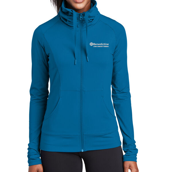 Sport-Tek® Ladies Sport-Wick® Stretch Full-Zip Jacket - Embroidered Logo ** Add Name for $5! ** Thumbnail