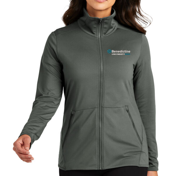 Port Authority Ladies Accord Stretch Fleece Full-Zip - Embroidered Logo ** Add Name for $5! ** Thumbnail