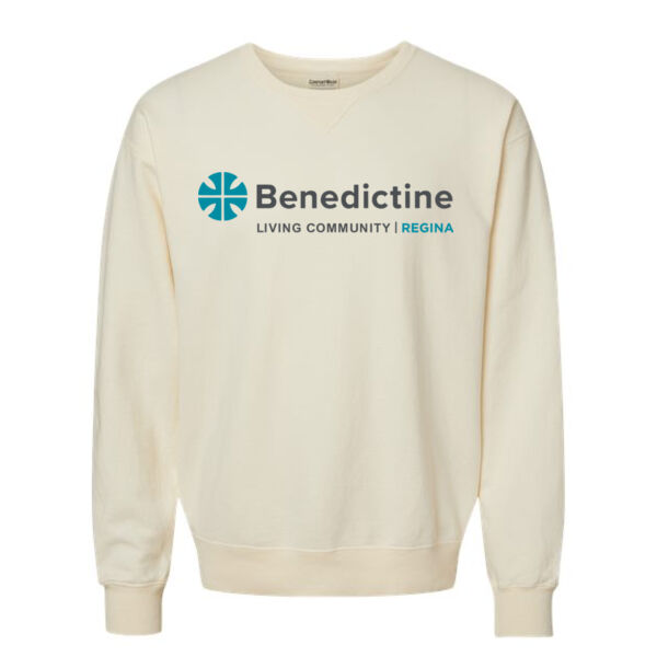 ComfortWash by Hanes Garmet-Dyed Unisex Crewneck Sweatshirt - Printed Logo Thumbnail