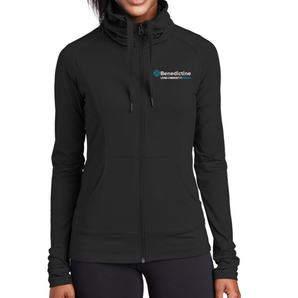 Sport-Tek® Ladies Sport-Wick® Stretch Full-Zip Jacket - Embroidered Logo ** Add Name for $5! ** Thumbnail