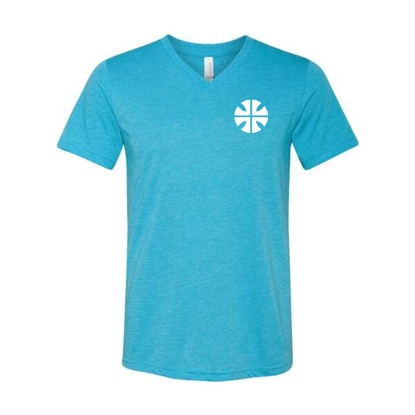 BELLA + CANVAS - Triblend V-Neck Short Sleeve Tee - Printed Logos Thumbnail