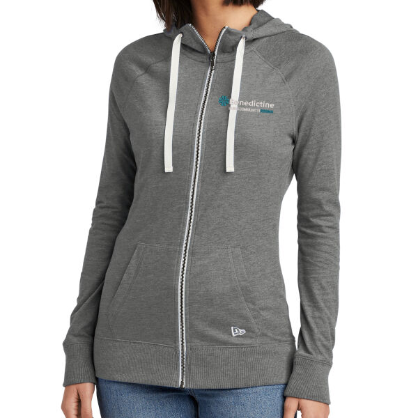New Era® Women's Sueded Cotton Blend Full-Zip Hoodie - Embroidered Logo Thumbnail